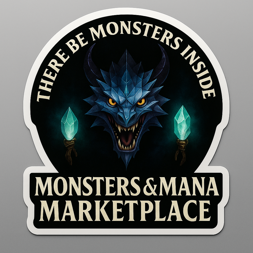 3x3in Vinyl Sticker - Monsters & Mana Online Exclusive